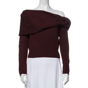 Vintage Christian Dior Wool Off the Shoulder Sweater